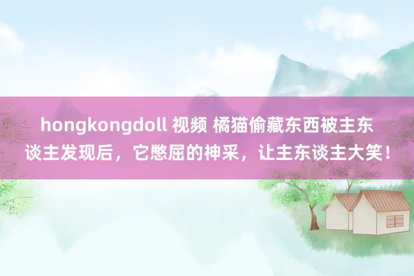 hongkongdoll 视频 橘猫偷藏东西被主东谈主发现后，它憋屈的神采，让主东谈主大笑！