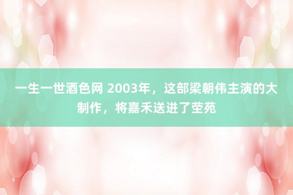 一生一世酒色网 2003年，这部梁朝伟主演的大制作，将嘉禾送进了茔苑