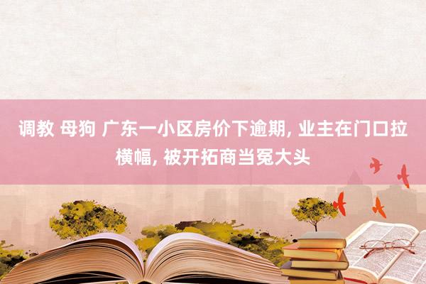 调教 母狗 广东一小区房价下逾期， 业主在门口拉横幅， 被开拓商当冤大头