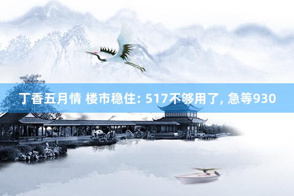 丁香五月情 楼市稳住: 517不够用了， 急等930