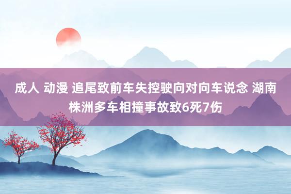 成人 动漫 追尾致前车失控驶向对向车说念 湖南株洲多车相撞事故致6死7伤