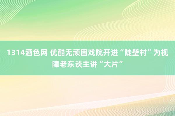 1314酒色网 优酷无顽固戏院开进“陡壁村”为视障老东谈主讲“大片”