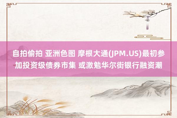 自拍偷拍 亚洲色图 摩根大通(JPM.US)最初参加投资级债券市集 或激勉华尔街银行融资潮