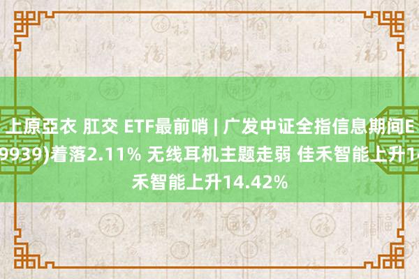 上原亞衣 肛交 ETF最前哨 | 广发中证全指信息期间ETF(159939)着落2.11% 无线耳机主题走弱 佳禾智能上升14.42%