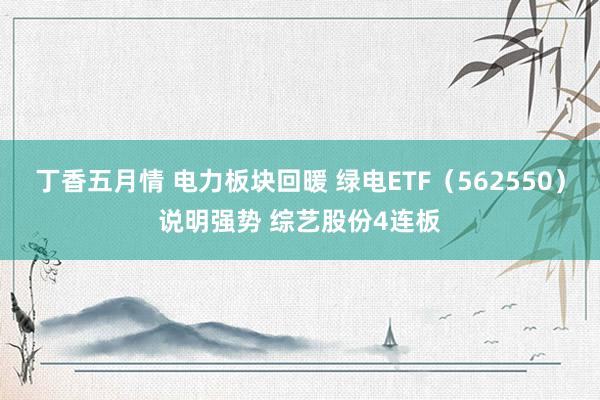 丁香五月情 电力板块回暖 绿电ETF（562550）说明强势 综艺股份4连板