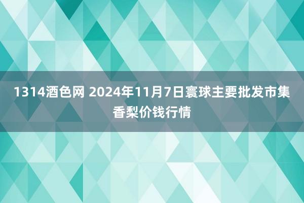 1314酒色网 2024年11月7日寰球主要批发市集香梨价钱行情