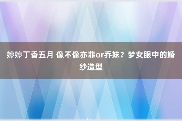 婷婷丁香五月 像不像亦菲or乔妹？梦女眼中的婚纱造型