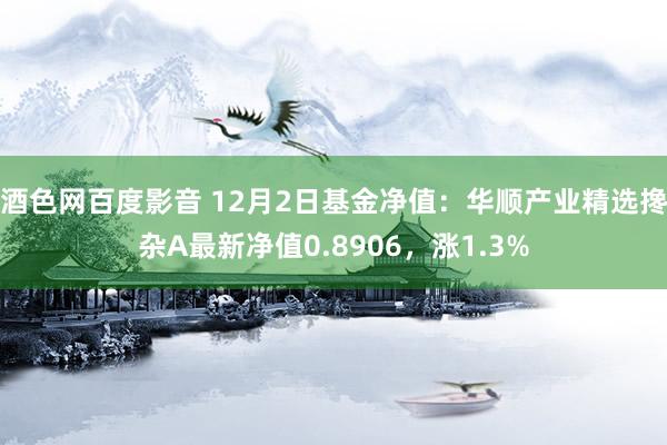 酒色网百度影音 12月2日基金净值：华顺产业精选搀杂A最新净值0.8906，涨1.3%