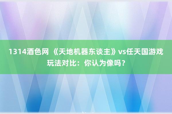 1314酒色网 《天地机器东谈主》vs任天国游戏玩法对比：你认为像吗？