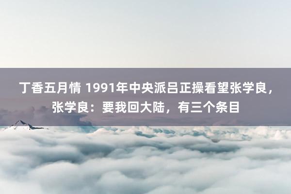 丁香五月情 1991年中央派吕正操看望张学良，张学良：要我回大陆，有三个条目