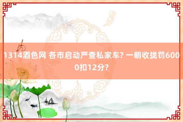 1314酒色网 各市启动严查私家车? 一朝收拢罚6000扣12分?