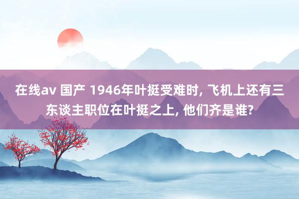 在线av 国产 1946年叶挺受难时， 飞机上还有三东谈主职位在叶挺之上， 他们齐是谁?