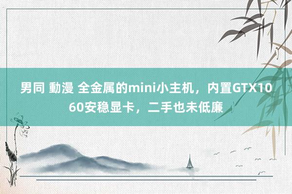 男同 動漫 全金属的mini小主机，内置GTX1060安稳显卡，二手也未低廉