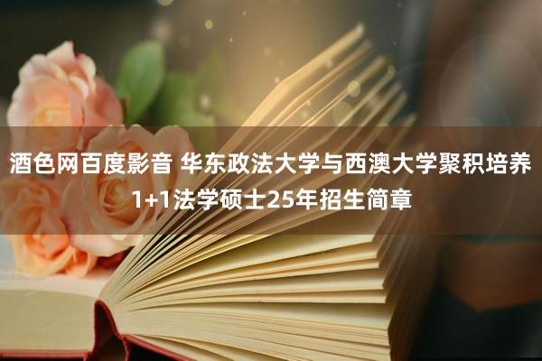 酒色网百度影音 华东政法大学与西澳大学聚积培养1+1法学硕士25年招生简章