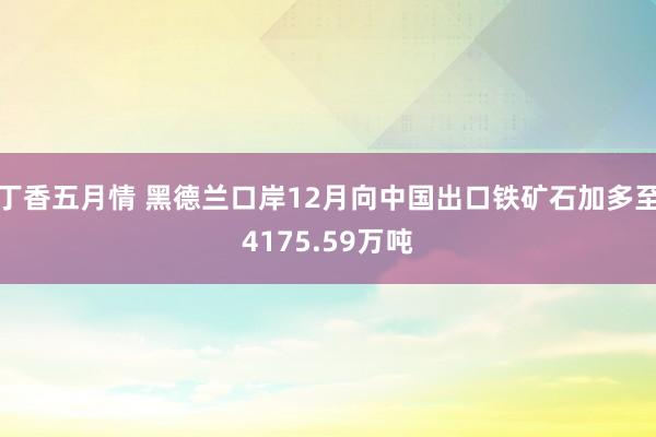 丁香五月情 黑德兰口岸12月向中国出口铁矿石加多至4175.59万吨